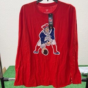 Fanatics Red Long Sleeve New England Patriots Drake Maye Shirt